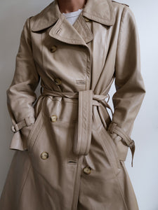 "Seventies" leather trench