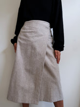 Load image into Gallery viewer, &quot;Elena&quot; wrap greige skirt
