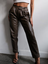 Load image into Gallery viewer, Brown leather pants
