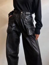 Load image into Gallery viewer, Cargo leather pants
