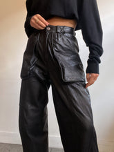 Load image into Gallery viewer, Cargo leather pants
