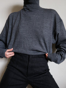 Grey turtleneck jumper