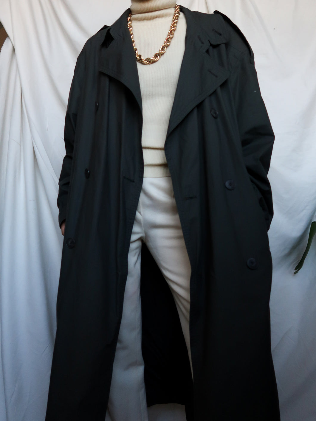 BOSS kaki trench coat