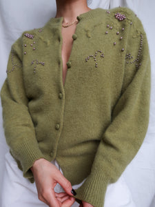 "Pistachio" knitted cardigan