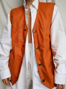 "Naranja" leather vest