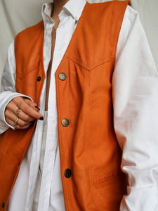 "Naranja" leather vest