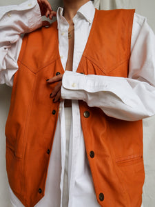 "Naranja" leather vest