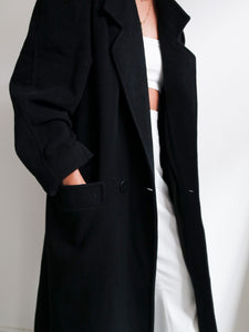 Cashmere and wool Black coat