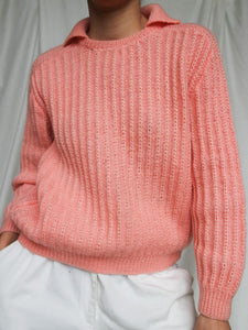 Coral knitted jumper