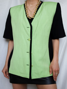 "Jaime" green and black vest