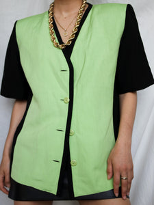 "Jaime" green and black vest