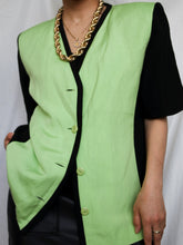 Load image into Gallery viewer, &quot;Jaime&quot; green and black vest
