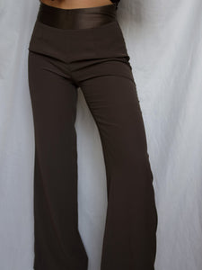 Brown flare pants