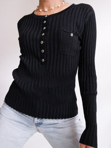 "Zohra" Black knit