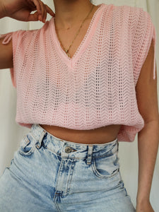 Pink knitted top