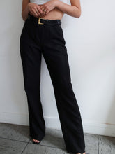 Load image into Gallery viewer, SCAPA Black linen pants
