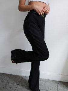 SCAPA Black linen pants