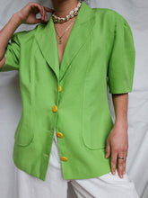 Load image into Gallery viewer, Green short sleeves tailored vest
