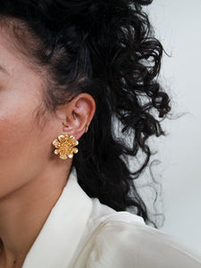 "Peony" clip on earrings