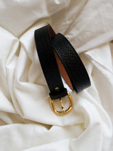 Load image into Gallery viewer, Black leather belt
