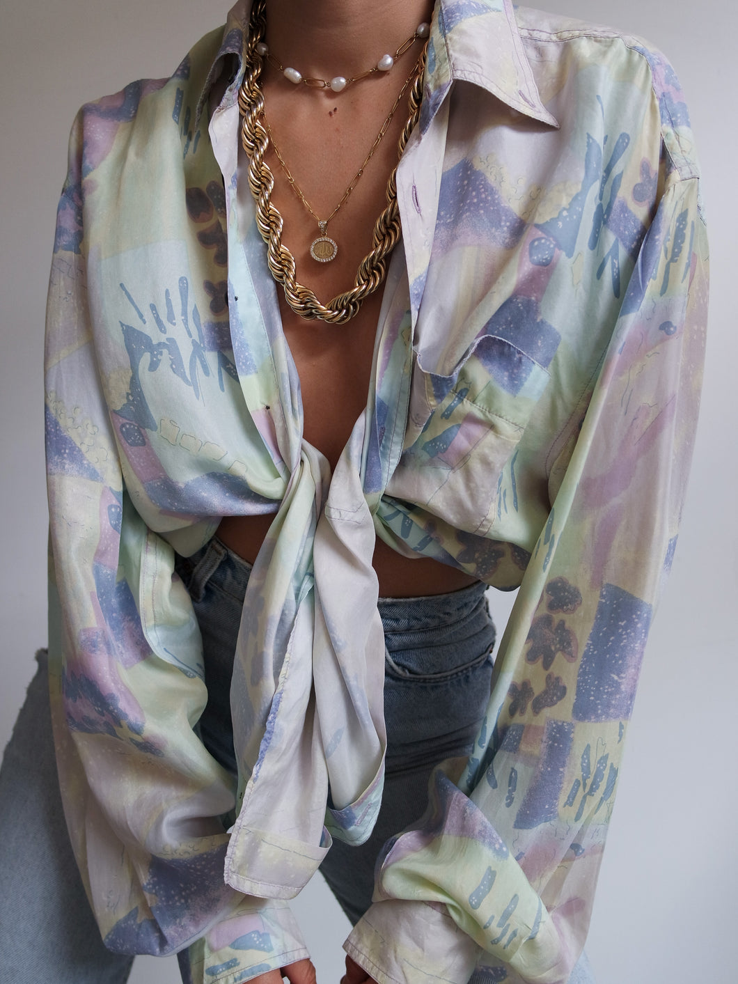 Pastel silk shirt