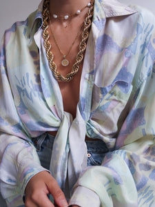 Pastel silk shirt