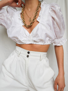 "Romance" white top