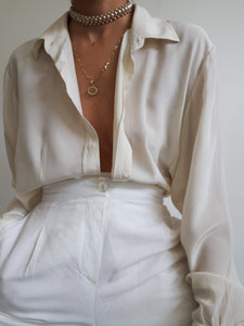 "Ivory" silk shirt