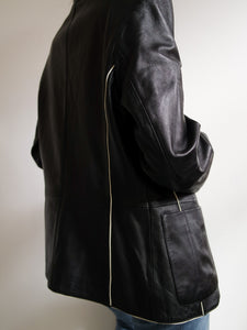"Anna" leather blazer