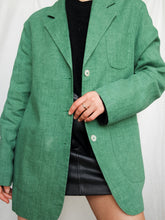 Load image into Gallery viewer, Green linen blazer
