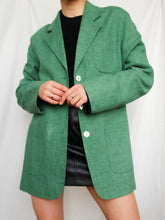 Load image into Gallery viewer, Green linen blazer
