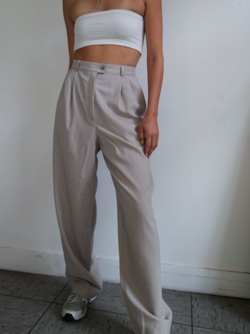 « Nella » beige pants