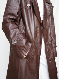 "Dalilah" leather trench coat