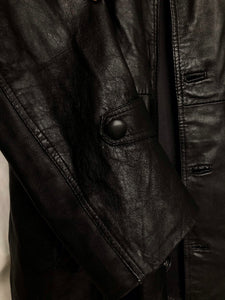 "Nana" leather trench coat (L)