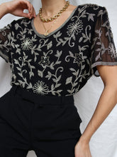 Load image into Gallery viewer, &quot;Kam&quot; pearl embellished shirt
