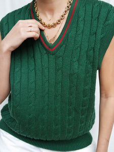 "Aime" sleeveless knitted jumper
