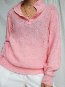 "Clara" pink polo jumper (M)