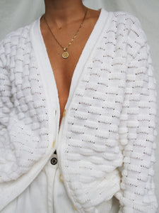 "Snow" knitted cardigan (M)