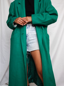"Sonia" green coat (M) - lallasshop