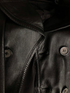 "Audrey" leather trench coat - lallasshop