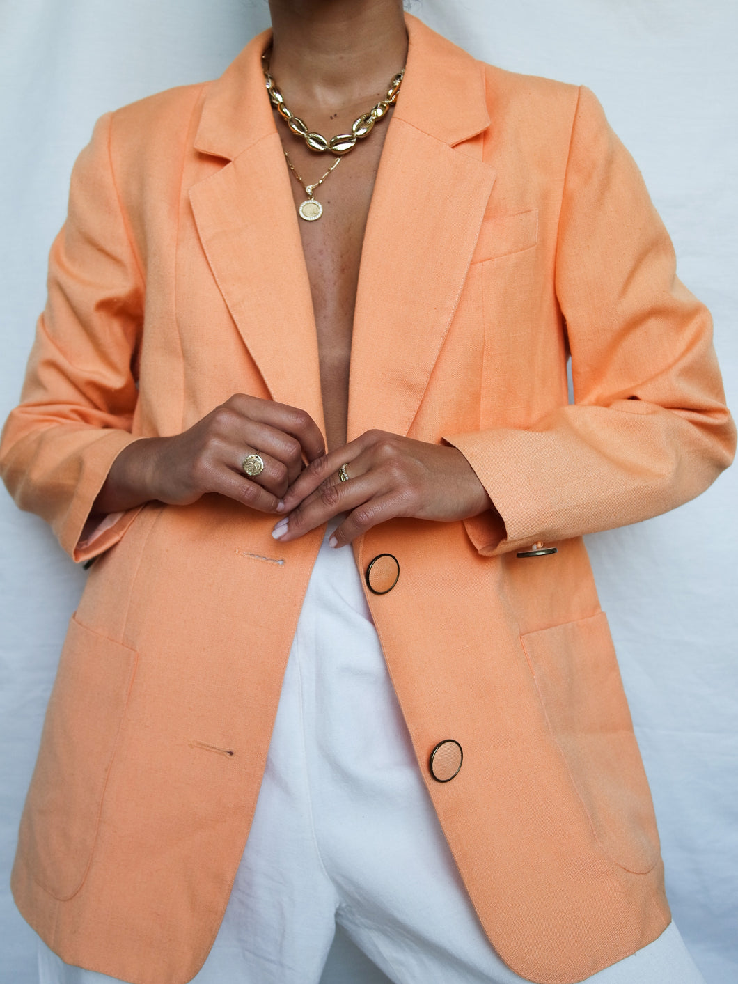 Orange vintage blazer - lallasshop