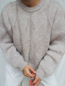 "Sand" knitted jumper (M/L)