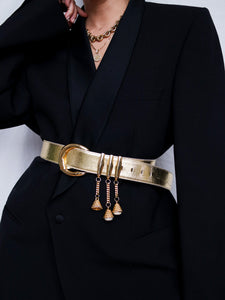 ESCADA gold leather belt