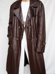 "Dalilah" leather trench coat