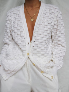 "Snow" knitted cardigan (M)