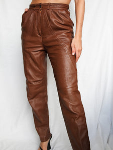 "Brown" leather pants