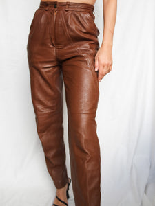"Brown" leather pants