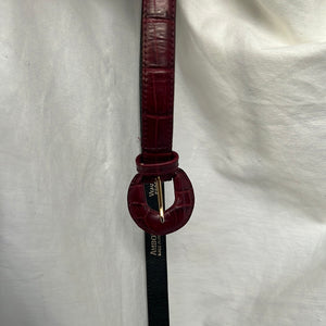 Burgundy leather belt