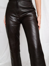 Load image into Gallery viewer, Dark brown leather pants (36)
