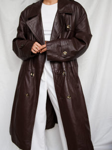 "Dalilah" leather trench coat